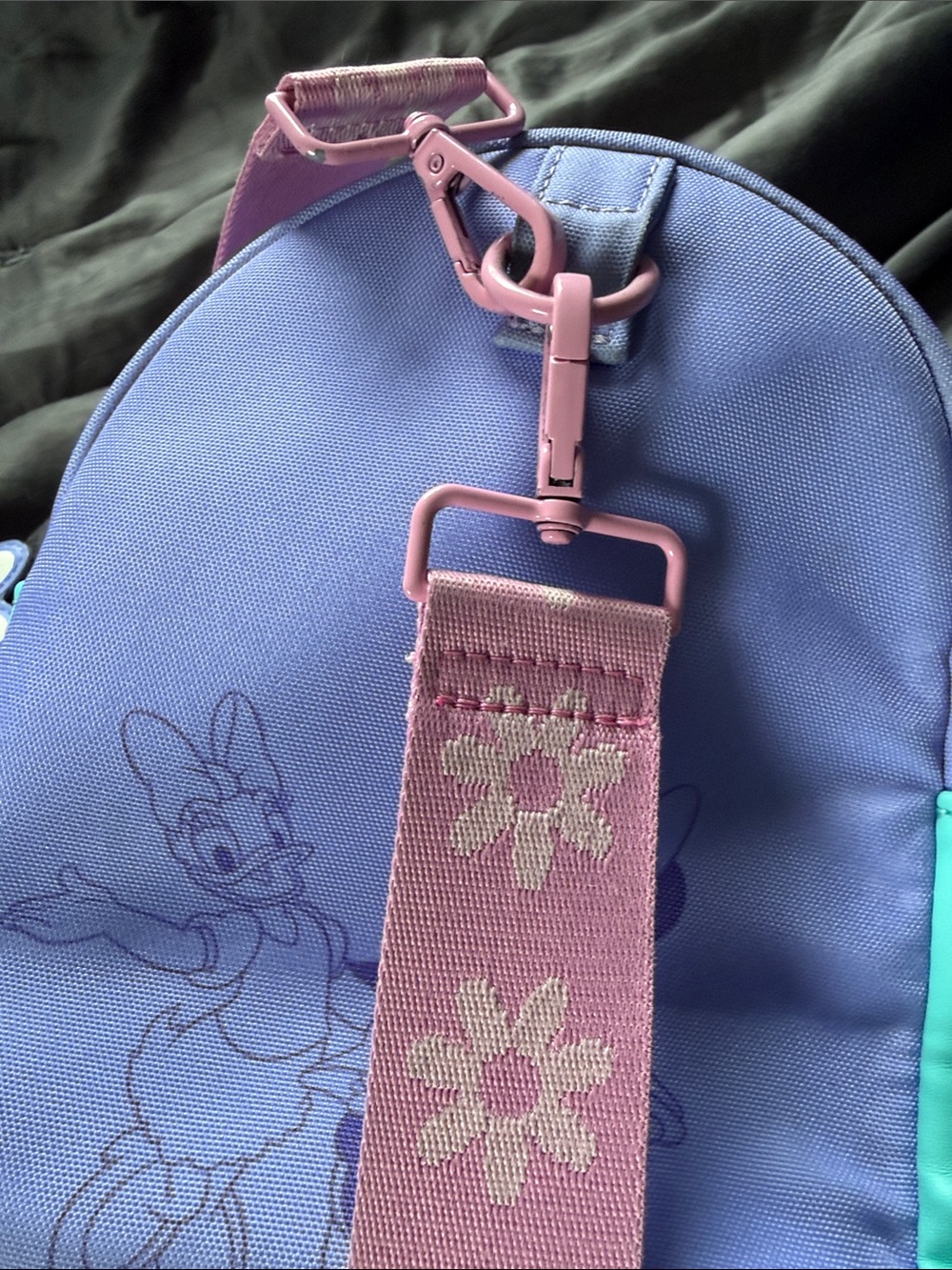 Loungefly Pink, Purple & Teal Minnie & Daisy Mini Convertible Backpack - Picture 8 of 8